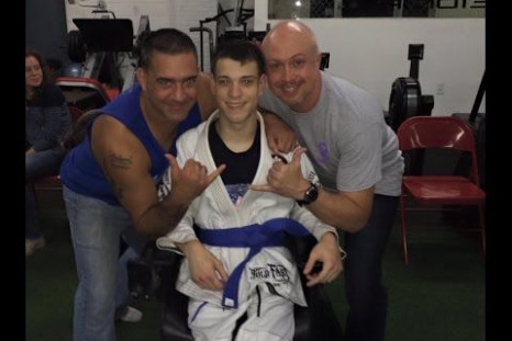 Ian Matuszak, who suffers from cerebral palsy and was recently diagnosed with stage 3 esophageal cancer, was awarded his blue belt in Brazilian jiu-jitsu earlier this month.