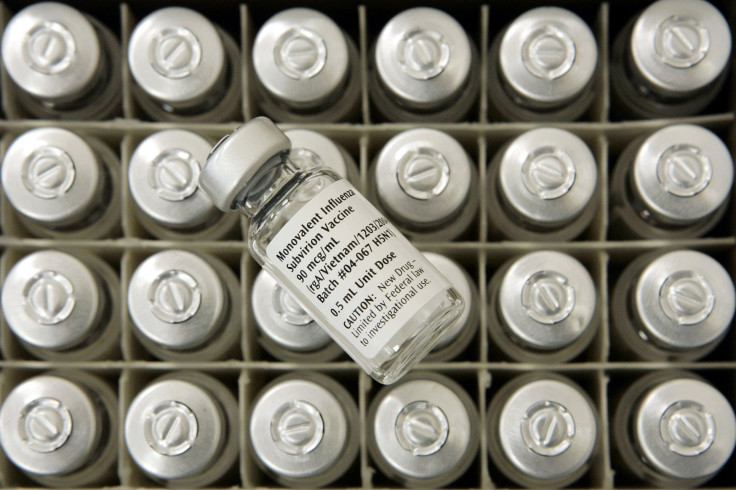 A vial of experimental flu vaccine. 