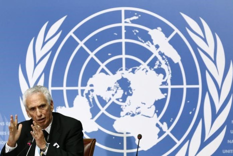 Jon S. Abramson, Chair of the WHO Strategic Advisory Group of Experts (SAGE) on Immunization attends a news conference at the United Nations European headquarters in Geneva, Switzerland, October 23, 2015.
