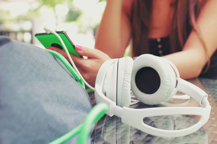 Woman listening to music