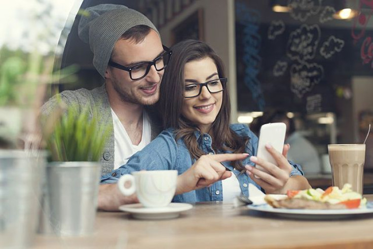 Couple in cafe