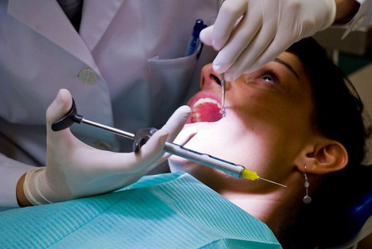 Woman at dentist