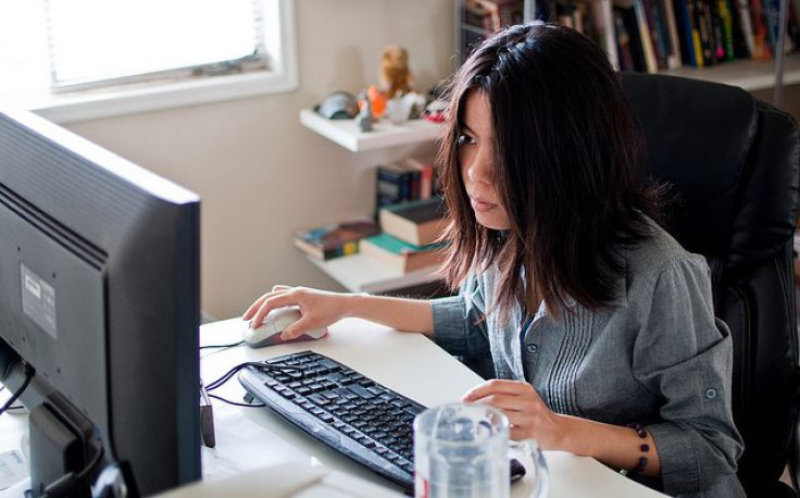 Woman on computer