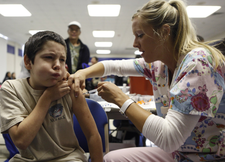 Child getting vaccine