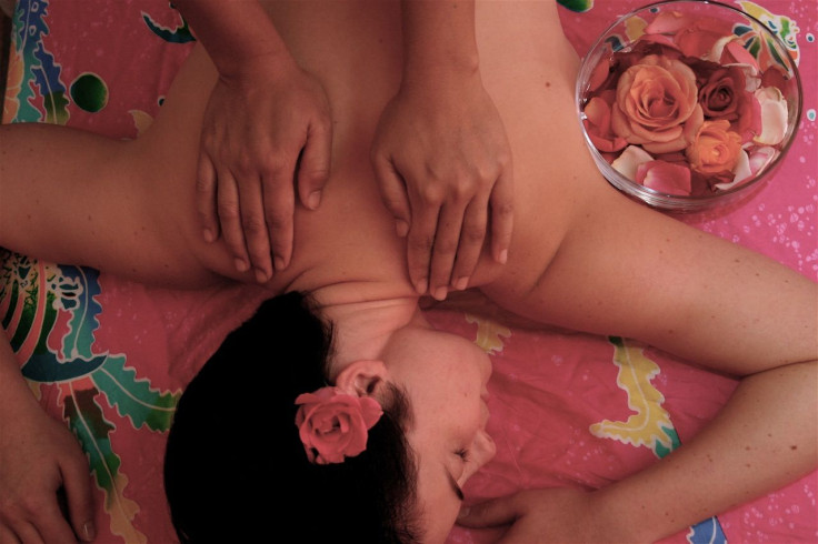 Woman getting massage