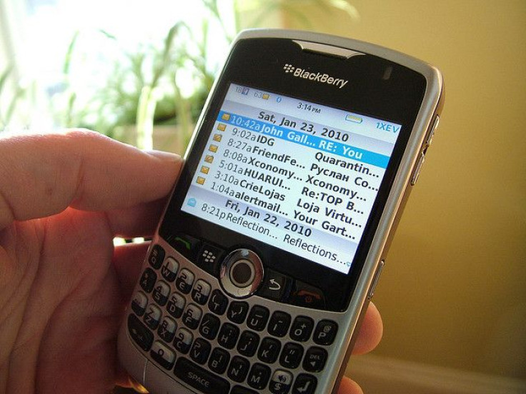 Emails on BlackBerry 