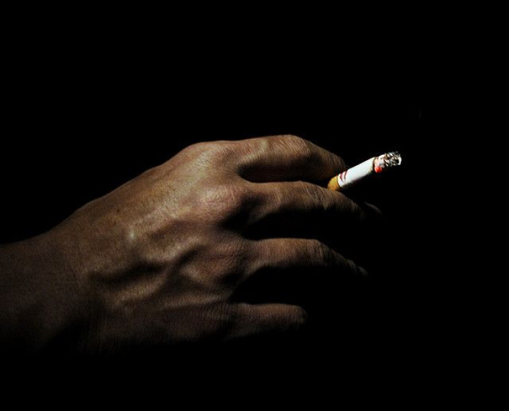 Smoker holding cigarette