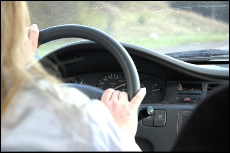 driving the car