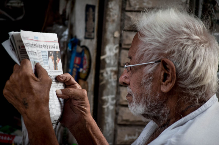 old man reading