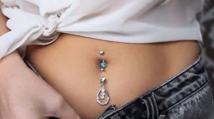 Belly button piercing