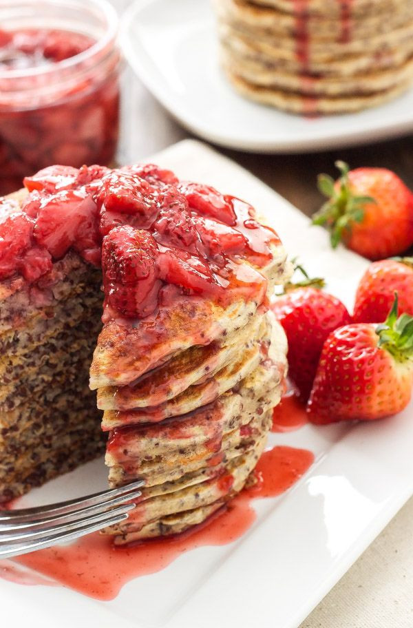 Strawberry Quinoa Pancakes