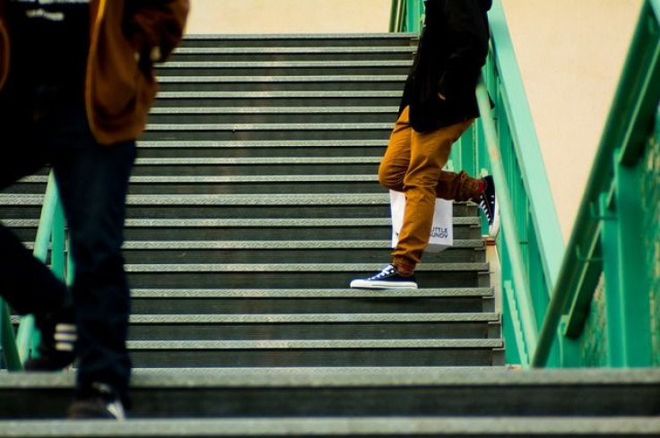 People on stairs