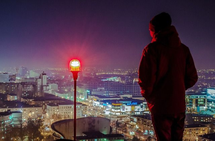 Man on roof