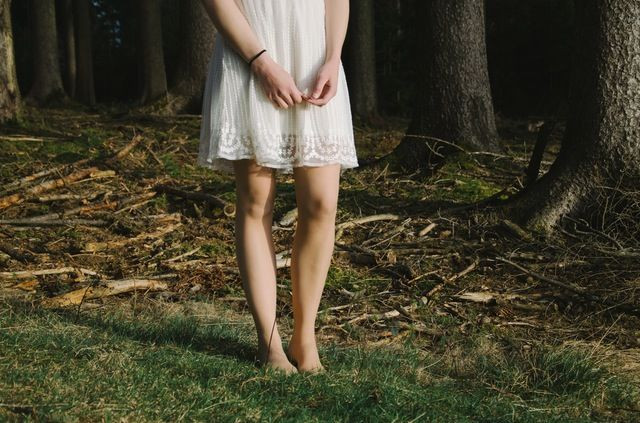Girl with white dress