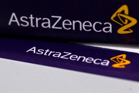 The logo of AstraZeneca is seen on medication packages in a pharmacy in London April 28, 2014.
