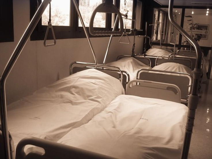 Empty hospital beds