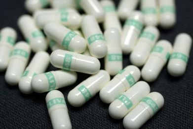 Antidepressant pills named Fluoxetine are shown March 23, 2004.