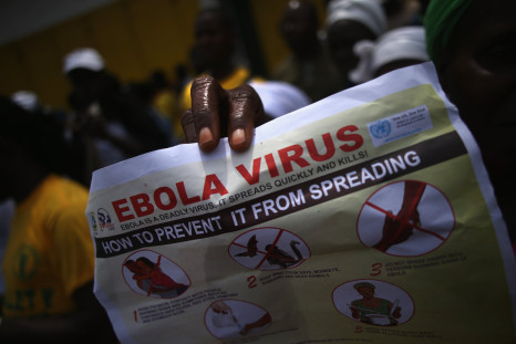 Public health advocates stage an Ebola awareness and prevention event on August 18, 2014 in Monrovia, Liberia.