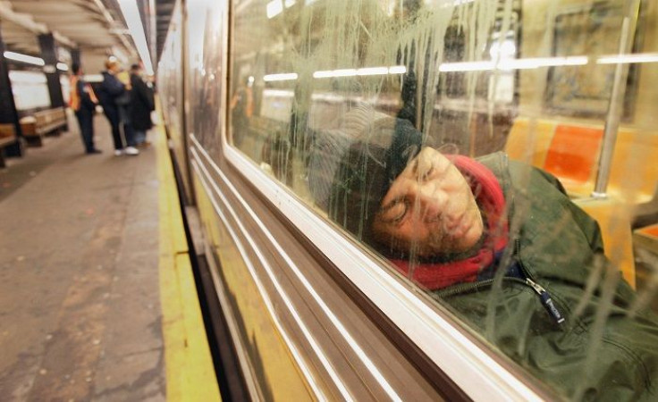sleeping on train