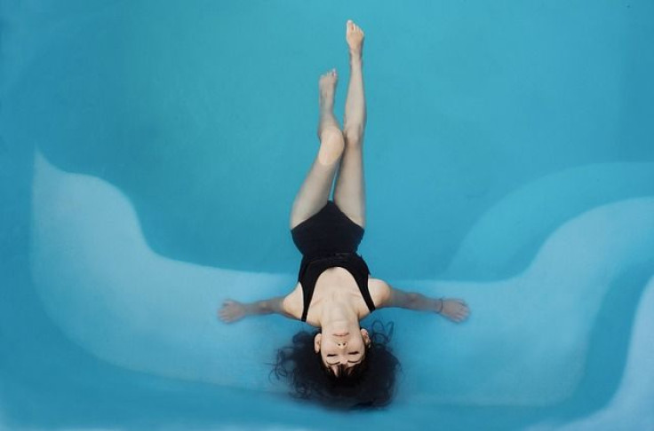 Woman in pool