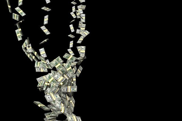 Money falling