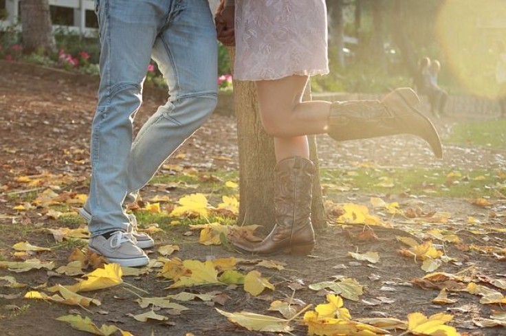 Couple holding hands