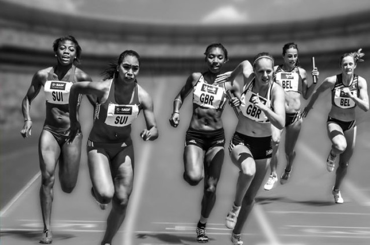 Women running