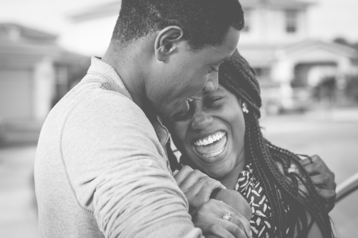 Couple laughing