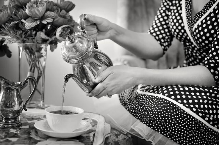 Woman pouring tea