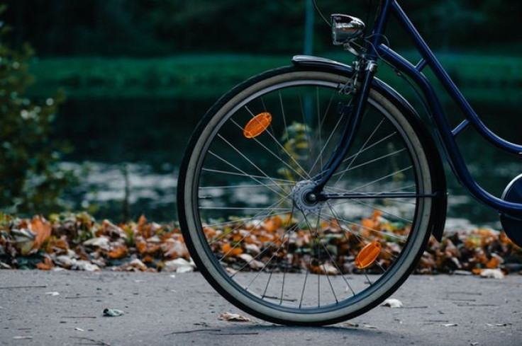 Woman on bike