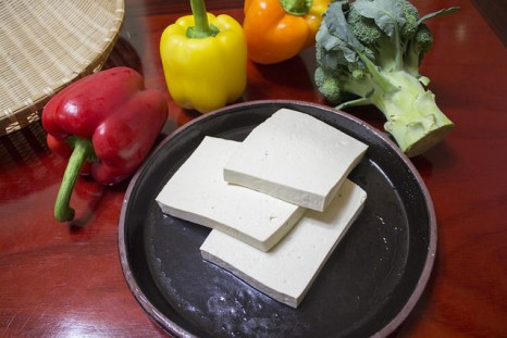 Tofu is a soy-based source of protein.