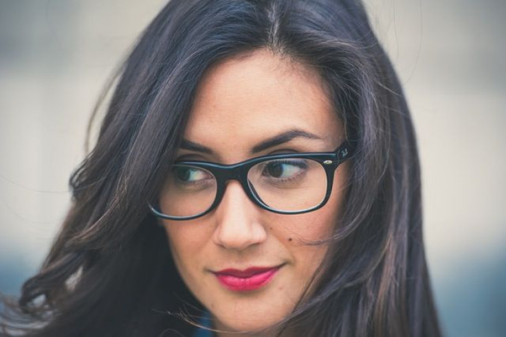 Woman wearing glasses