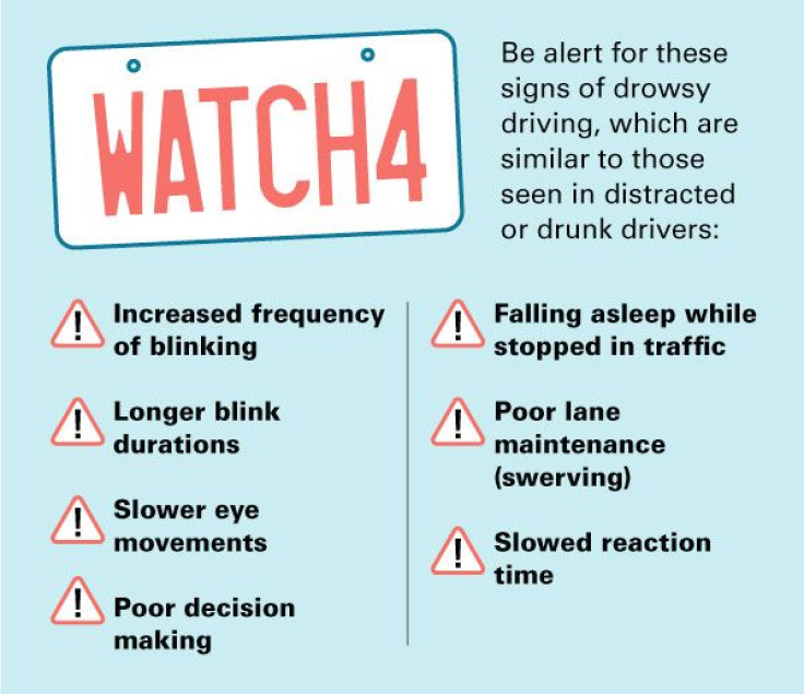 signs of drowsy driving