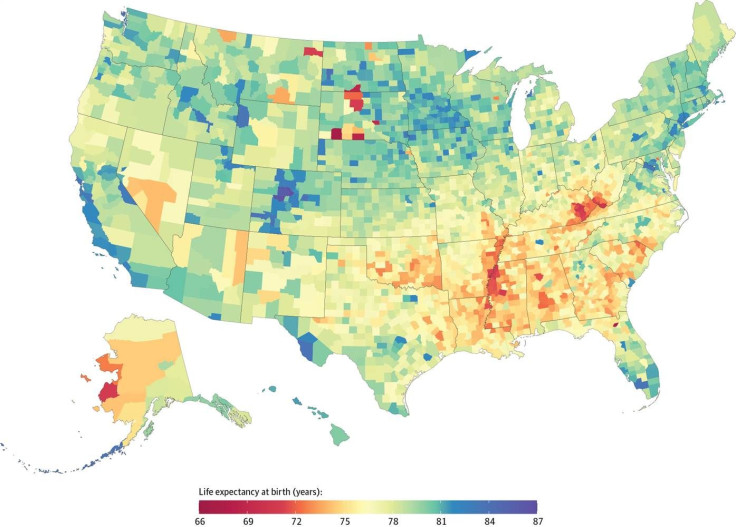 US Life Expectancy At Birth 2014