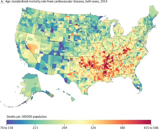 Heart Disease Death Rates Vary Widely Across The US, Map Reveals