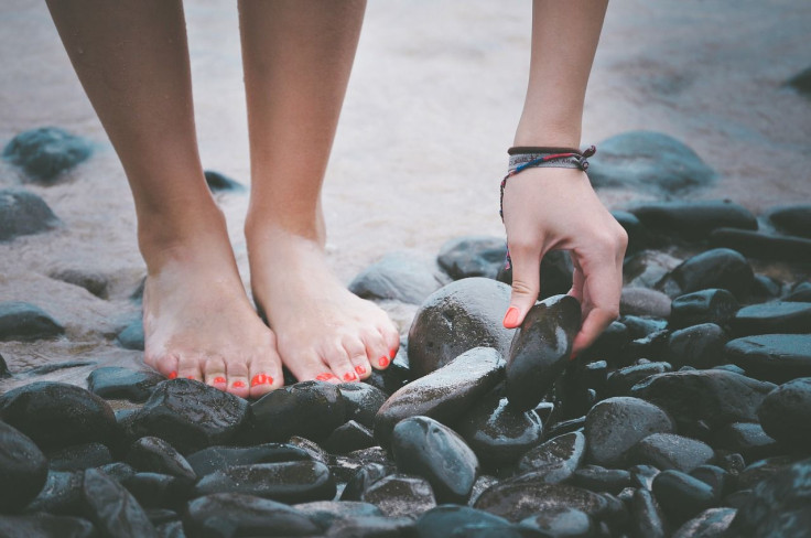 feet on beach