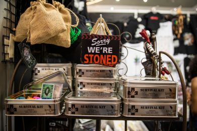 This picture shows cannabis related items on sale at the Cannabis Expo in Pretoria, South Africa, on December 13, 2018.With the public and the government’s acceptance, businesses should rethink about the zero-tolerance attitude against marijuana use at workplaces.