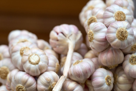 Garlic on display during the RHS (Royal Horticultural Society) London Harvest Festival Show at RHS Lindley Halls on October 6, 2015 in London, England.