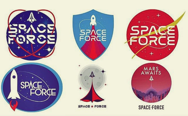 Proposed logos for Trump's Space Force