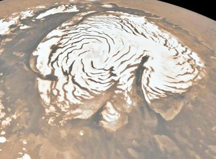 An orbital view of the north polar region of Mars