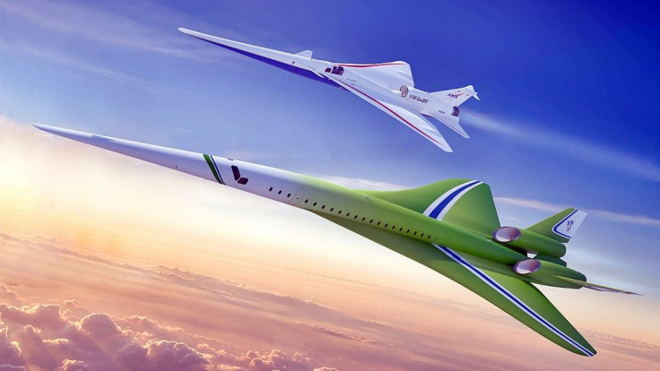 Supersonic QSTA passenger jet (foreground)