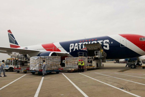 The New England Patriots team plane isn't shuttling around players right now