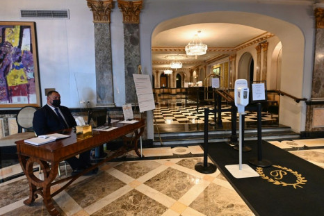 Empty hotel lobbies show how hard hit hotels are during the pandemic.