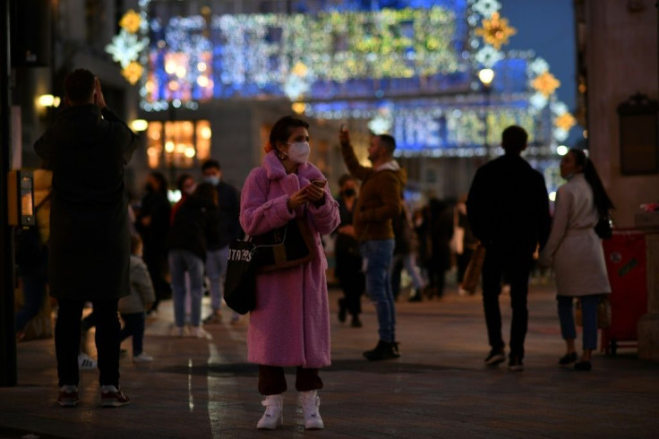 Woman Wearing Mask In London Shopping District