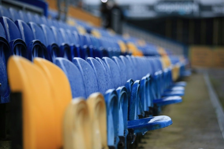 Empty Stands at a Football Stadium