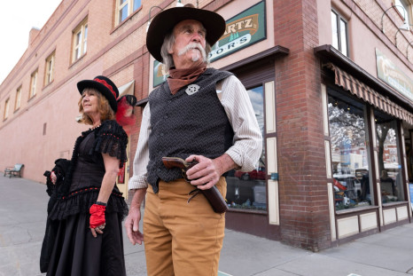 Old West actors Scott Perez and Cathy Roberts are tackling the Wild West of spring break. The actors’ job is to cajole tourists into wearing masks. Durango doesn’t require people to wear masks outdoors but does when people enter any businesses or public buildings.