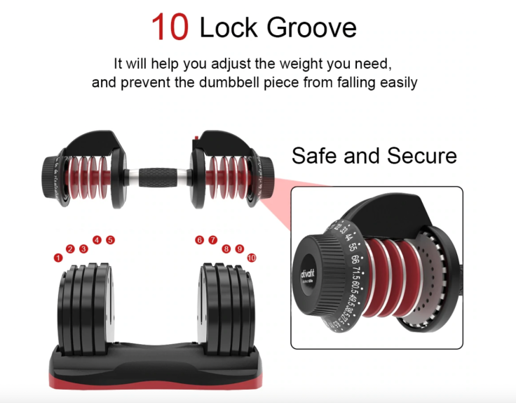 Ativafit Dumbbells Lock Groove