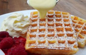 Belgian waffles could lead to weight gain and obesity because of the high sugar content.