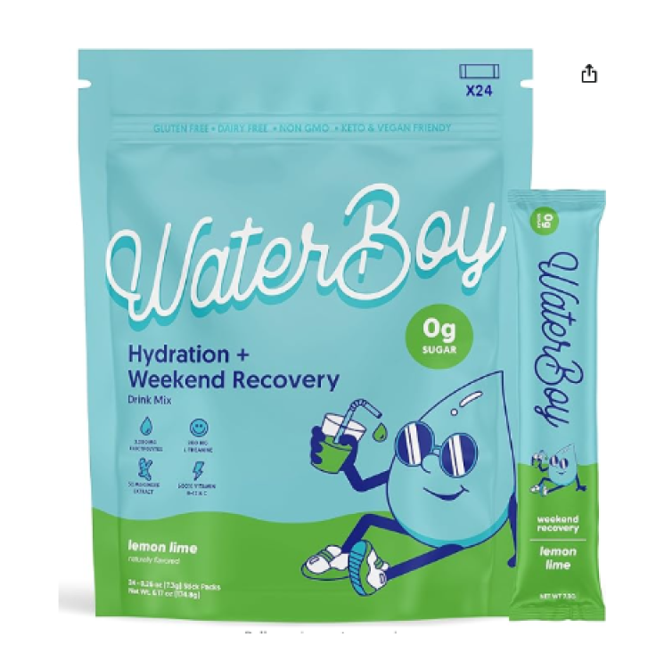 Waterboy Hydration + Weekend Recovery Electrolyte Powder Packets