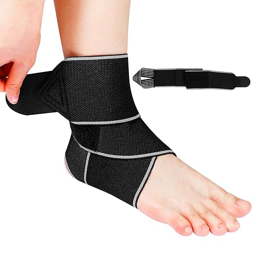 Ankle Support Brace – Elastic Compression Sleeve Wrap, One Size Fits All (1 To 6 Pack)